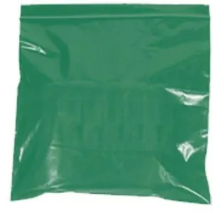 12" x 15" - 2 mil Green Reclosable Poly Bags