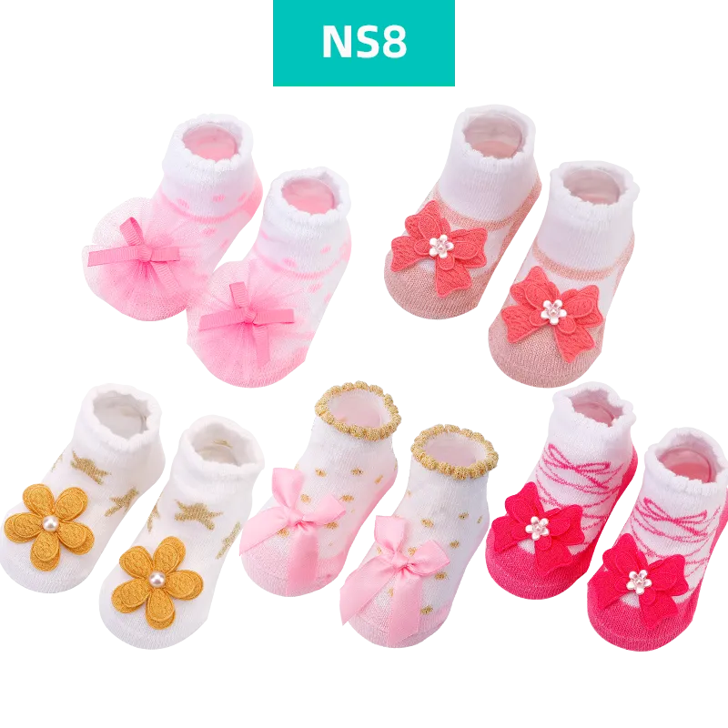 5Pairs Pack Cotton Short Cute Socks For Kids