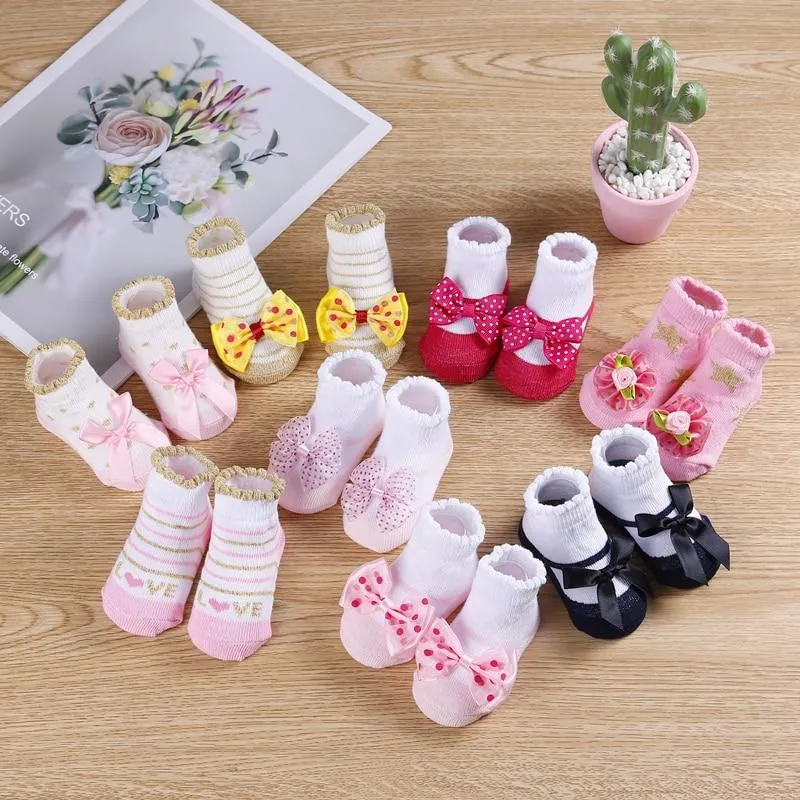 5Pairs Pack Cotton Short Cute Socks For Kids