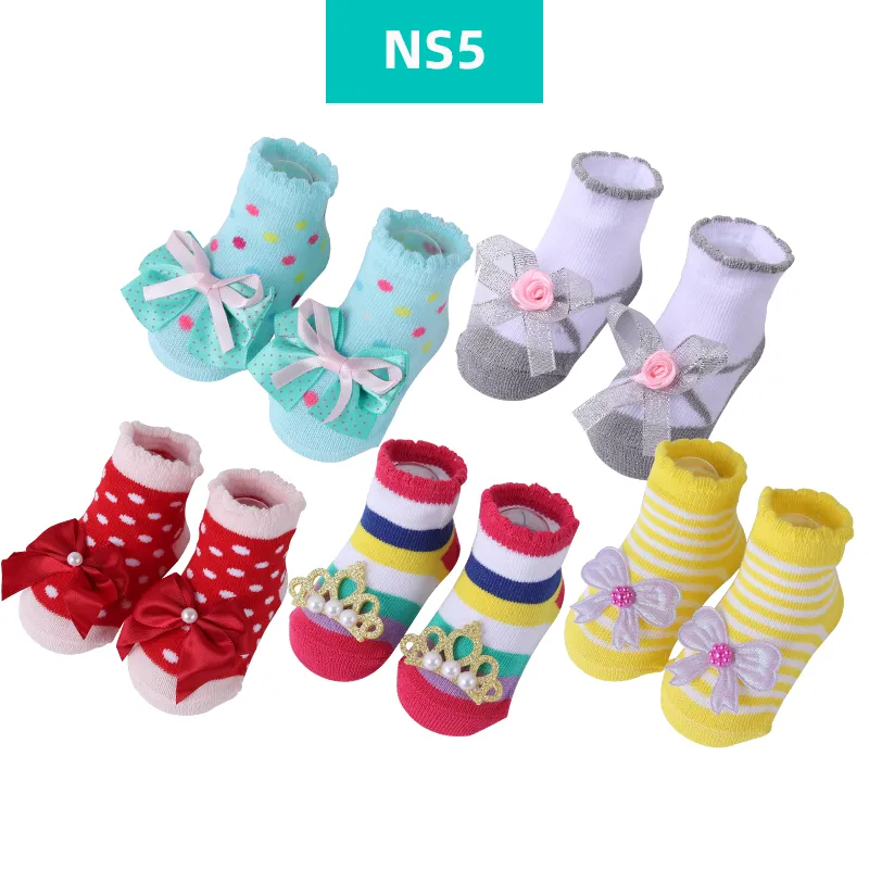 5Pairs Pack Cotton Short Cute Socks For Kids