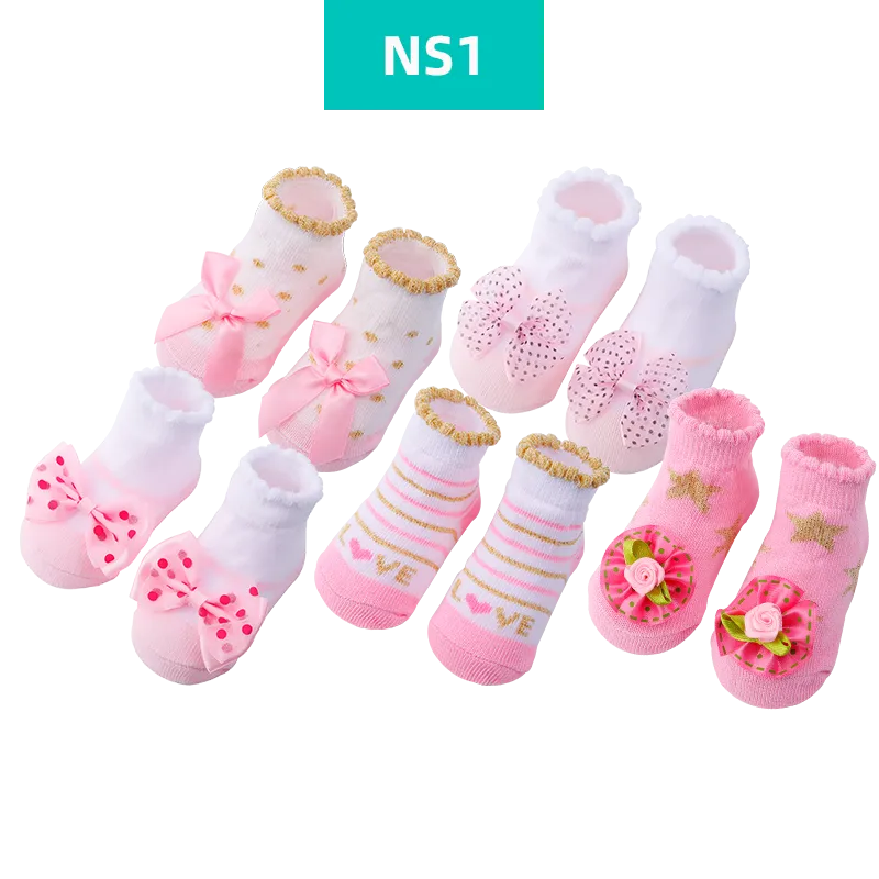 5Pairs Pack Cotton Short Cute Socks For Kids