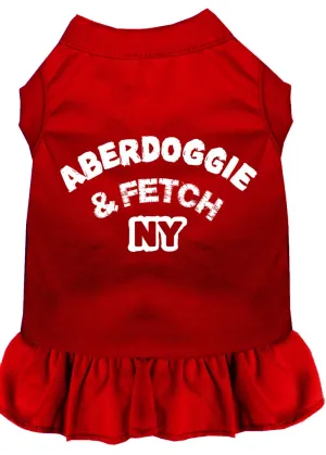 Aberdoggie Ny Screen Print Dress Red Xl (16)