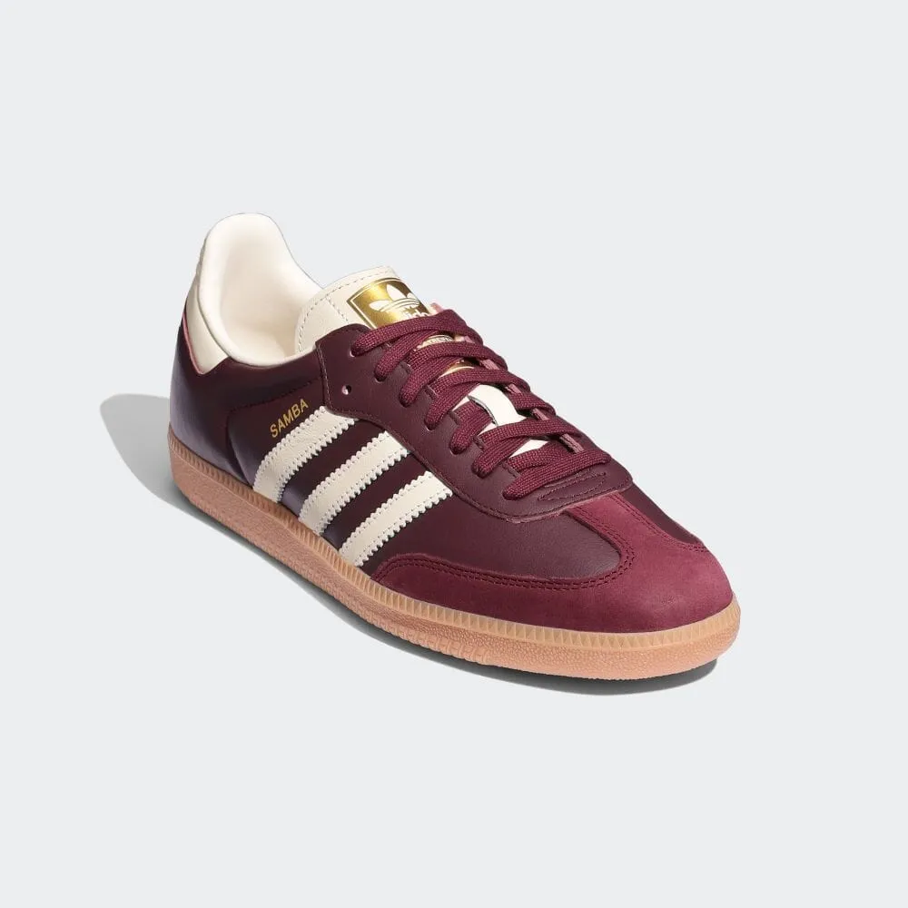 adidas Originals Samba OG sneakers, burgundy/white