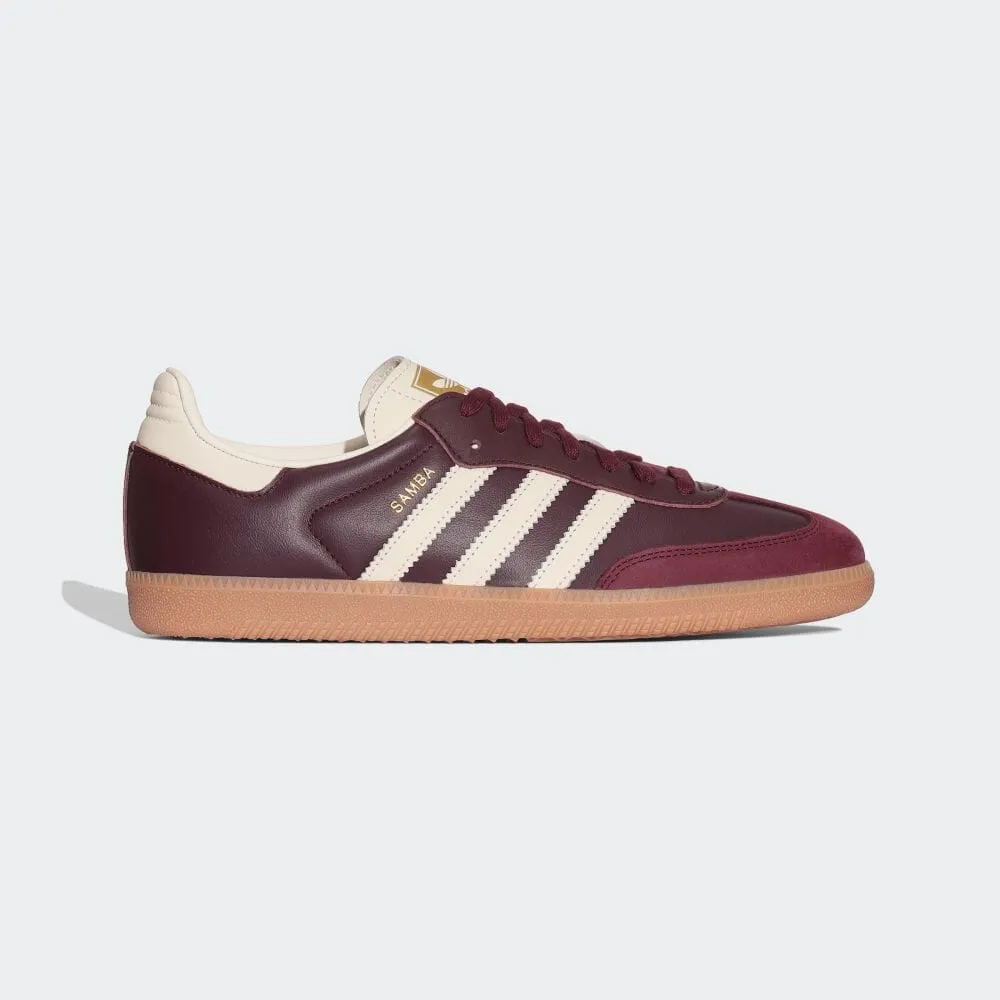 adidas Originals Samba OG sneakers, burgundy/white