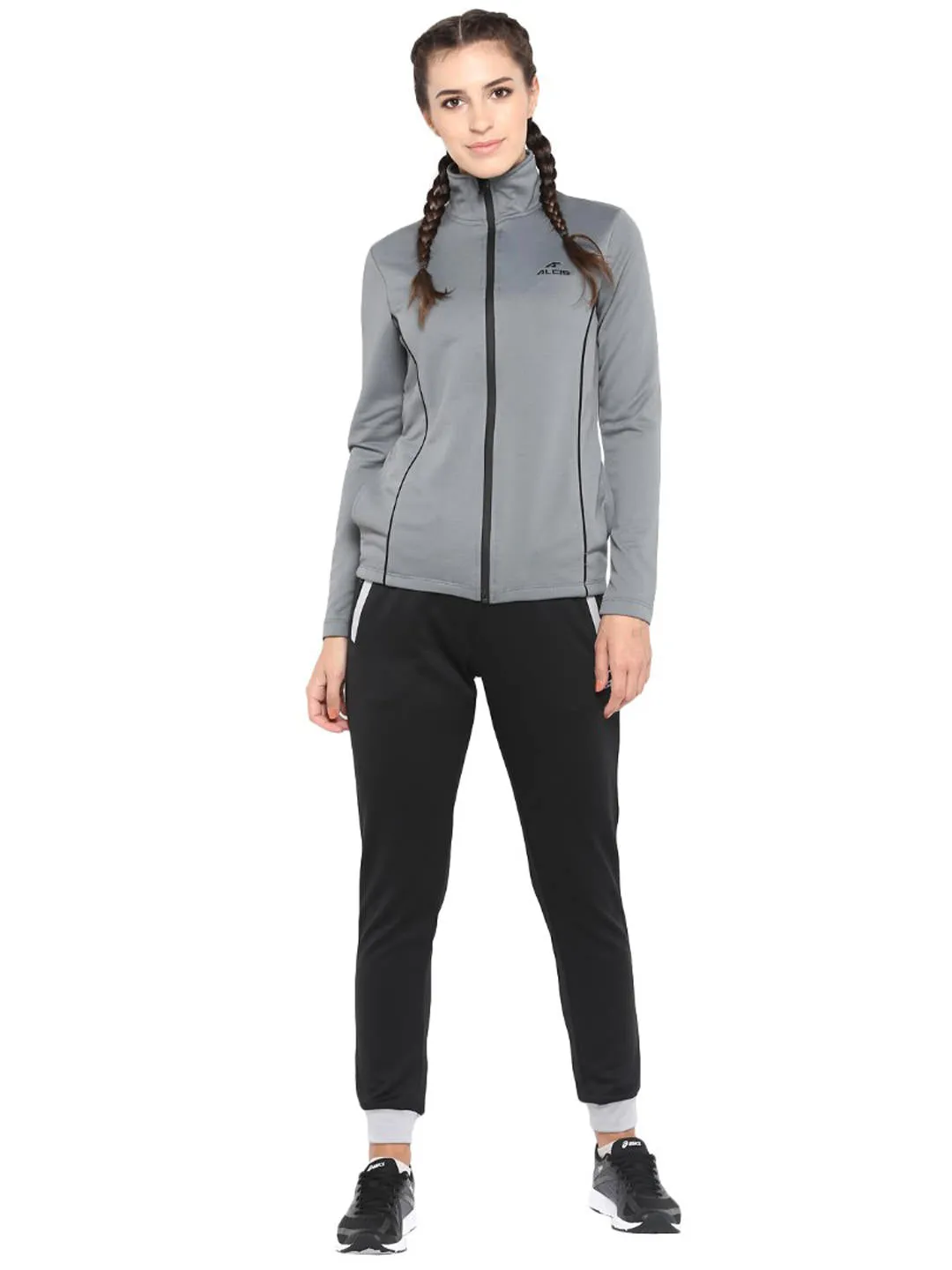 Alcis Women Grey Solid Jackets