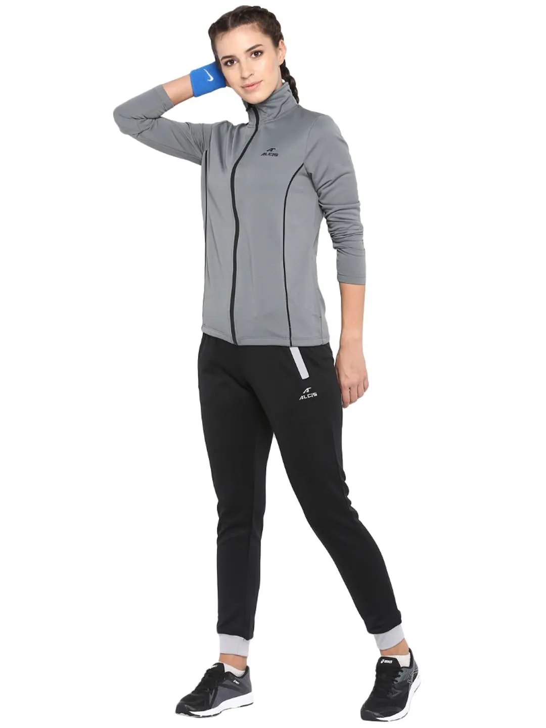 Alcis Women Grey Solid Jackets