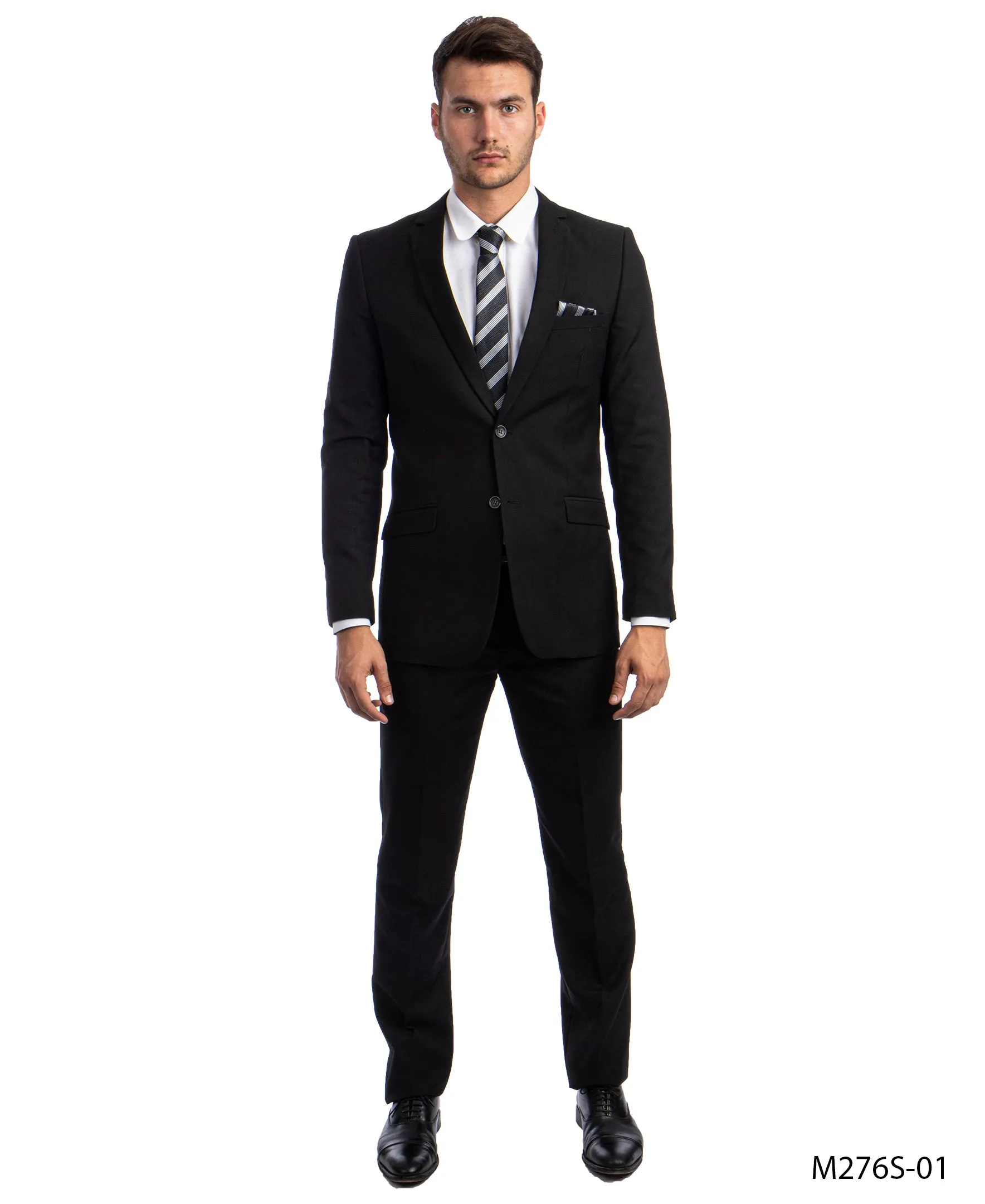 Azzuro Black Suits 2 PC Slim Fit