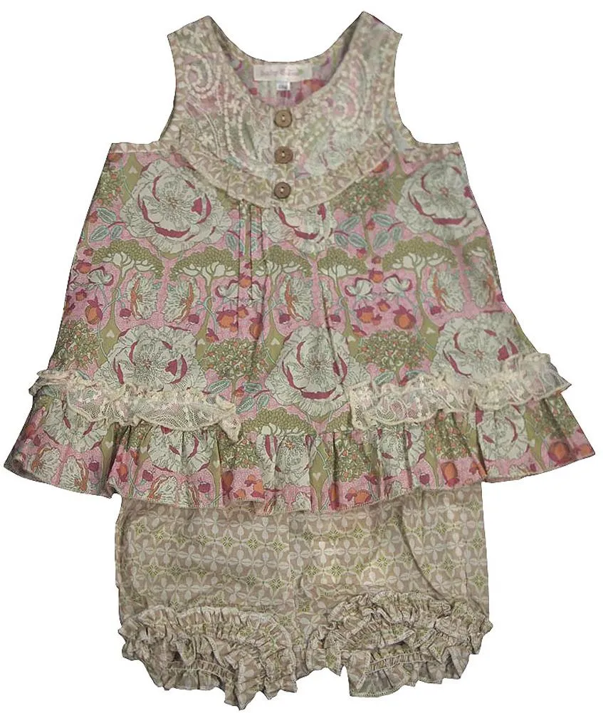 Baby Sara Infant Baby Girls Sleeveless 2 Piece Floral Dress, 32259