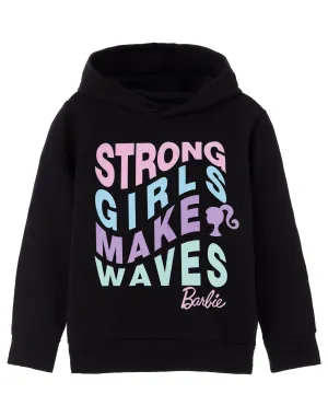 Barbie Strong Girls Make Waves Girls Black Hoodie