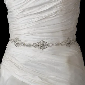 Beautiful Crystal Wedding Belt with Ribbon