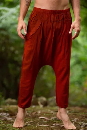 Bedouin Harem Pants for Men - Rust