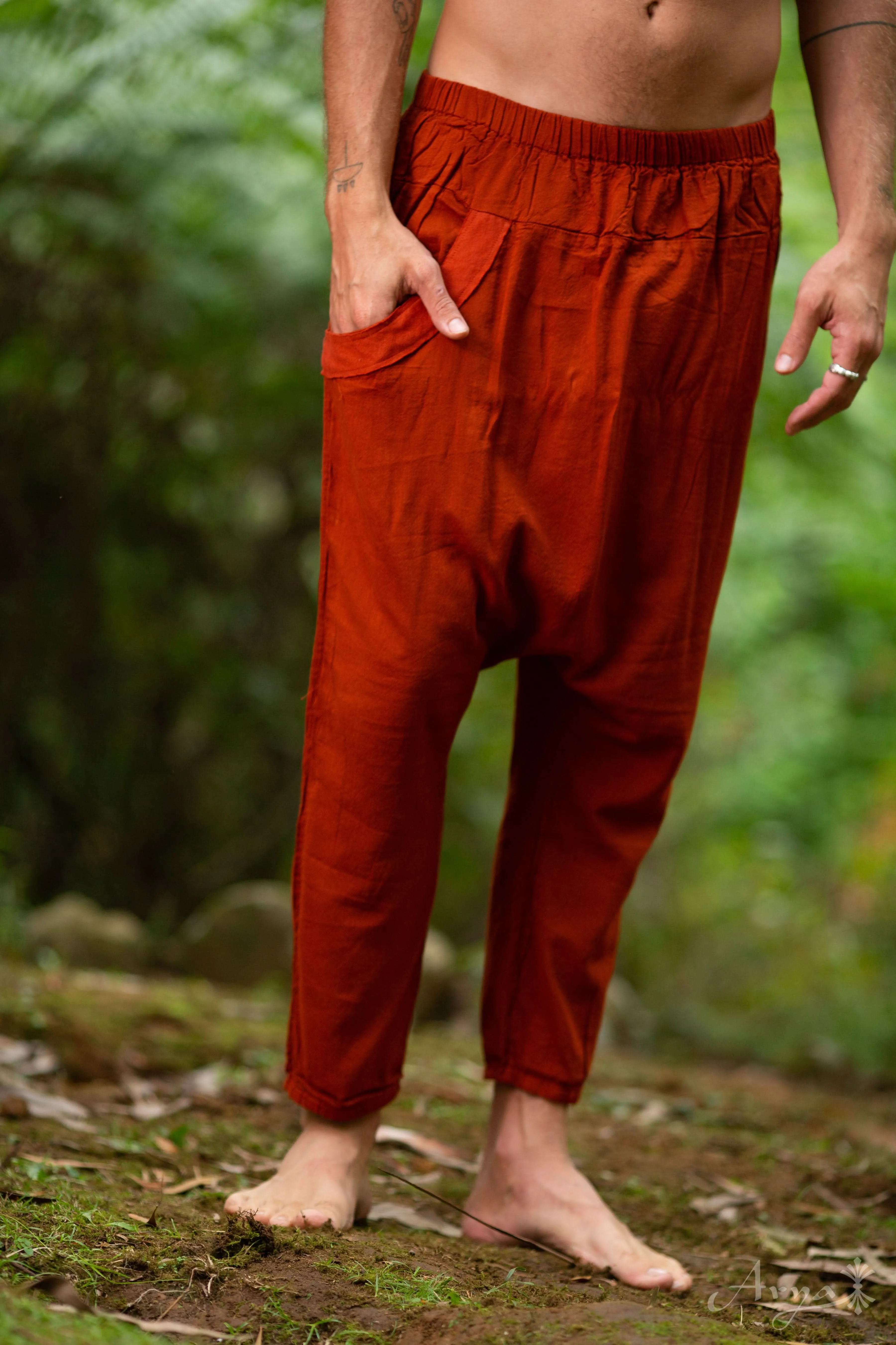 Bedouin Harem Pants for Men - Rust