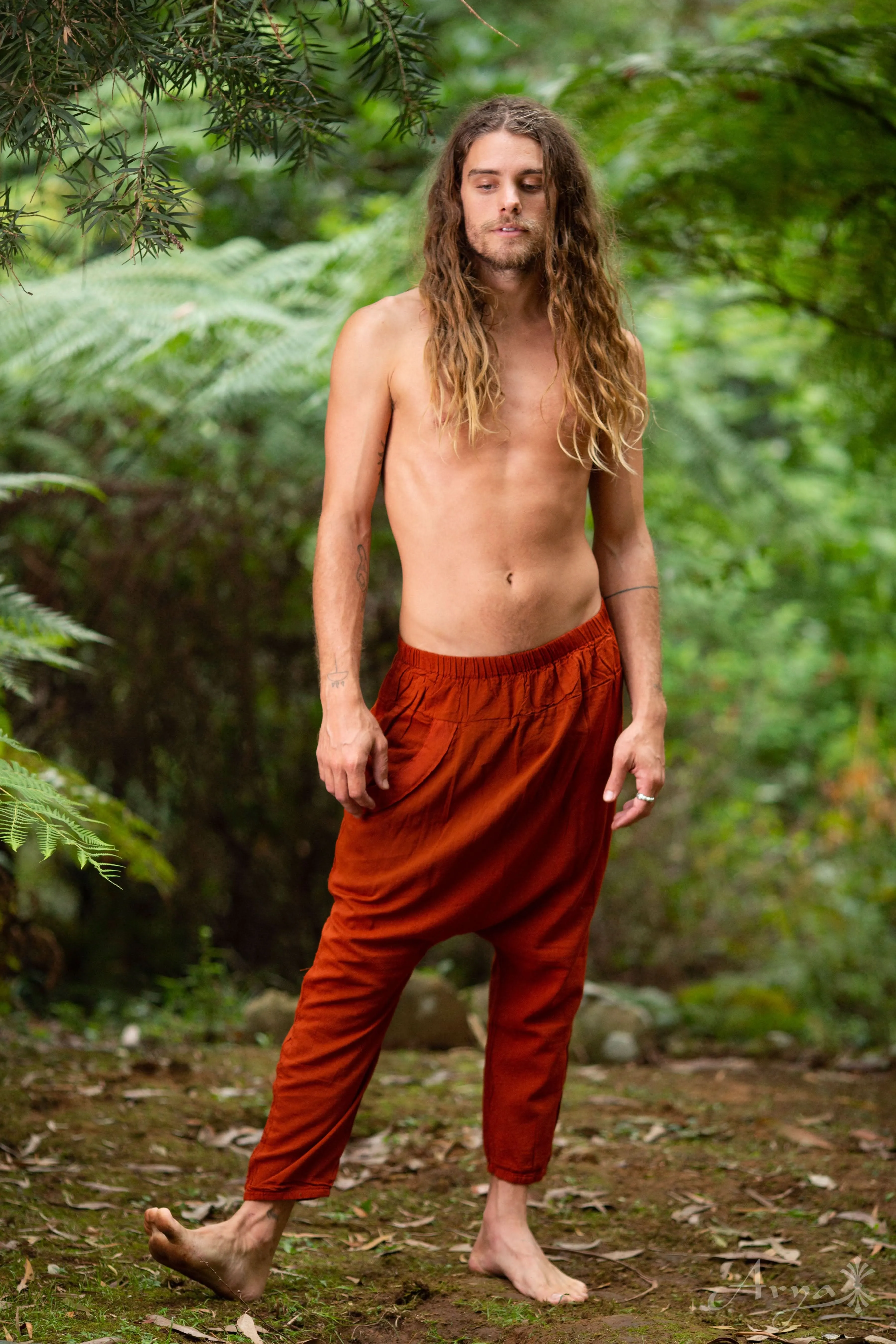 Bedouin Harem Pants for Men - Rust