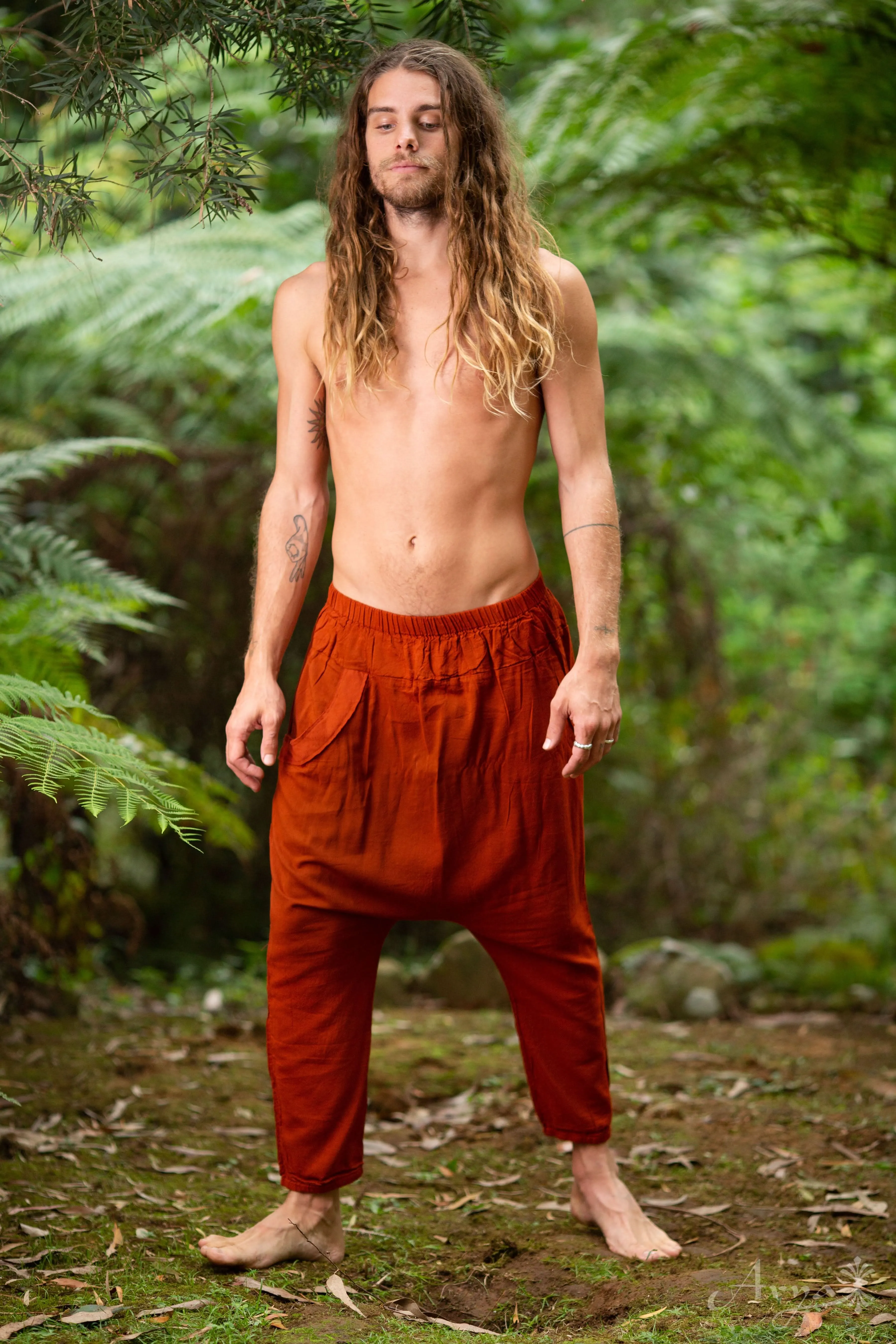 Bedouin Harem Pants for Men - Rust