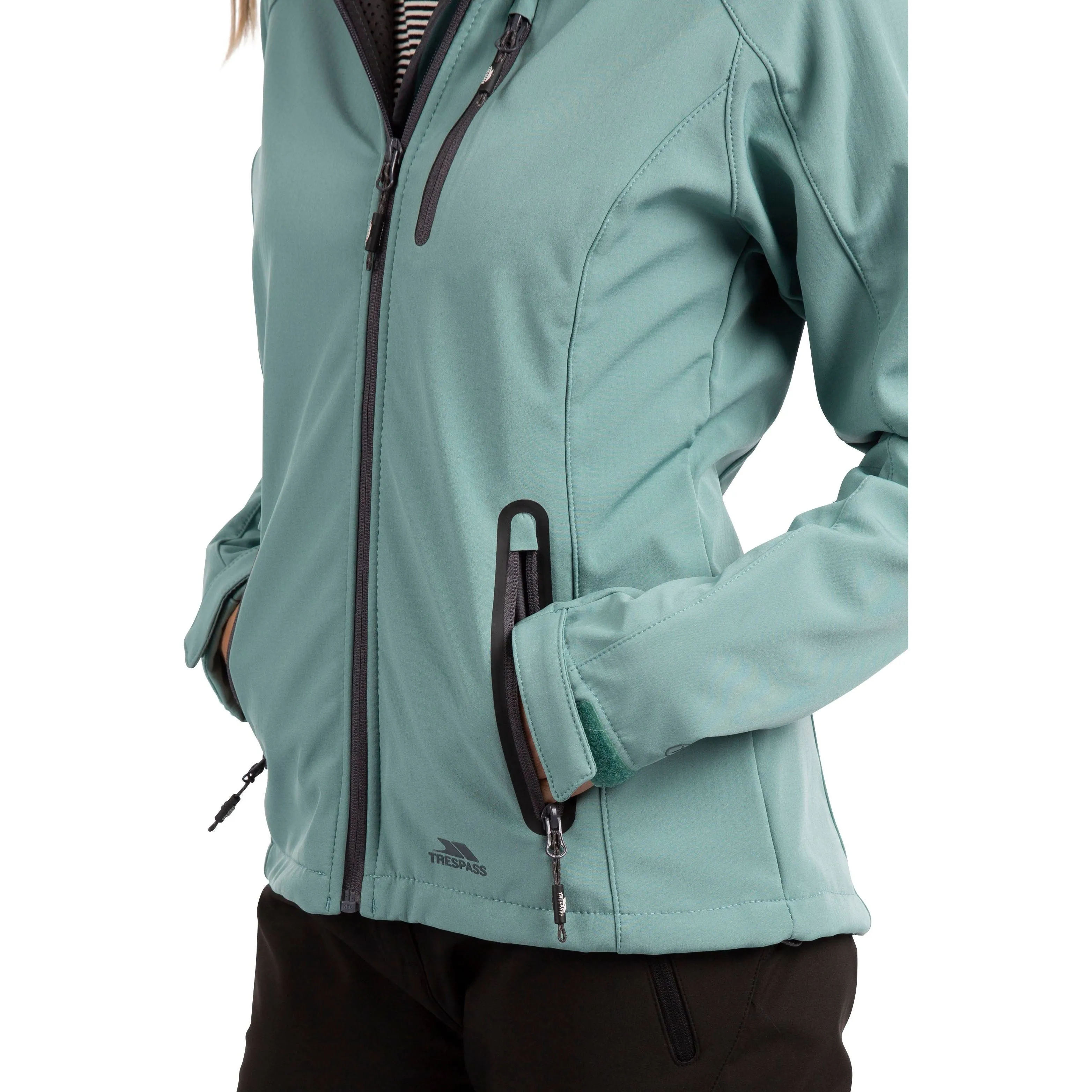 Bela 2 Women's Soft Shell Jacket in Teal Mist