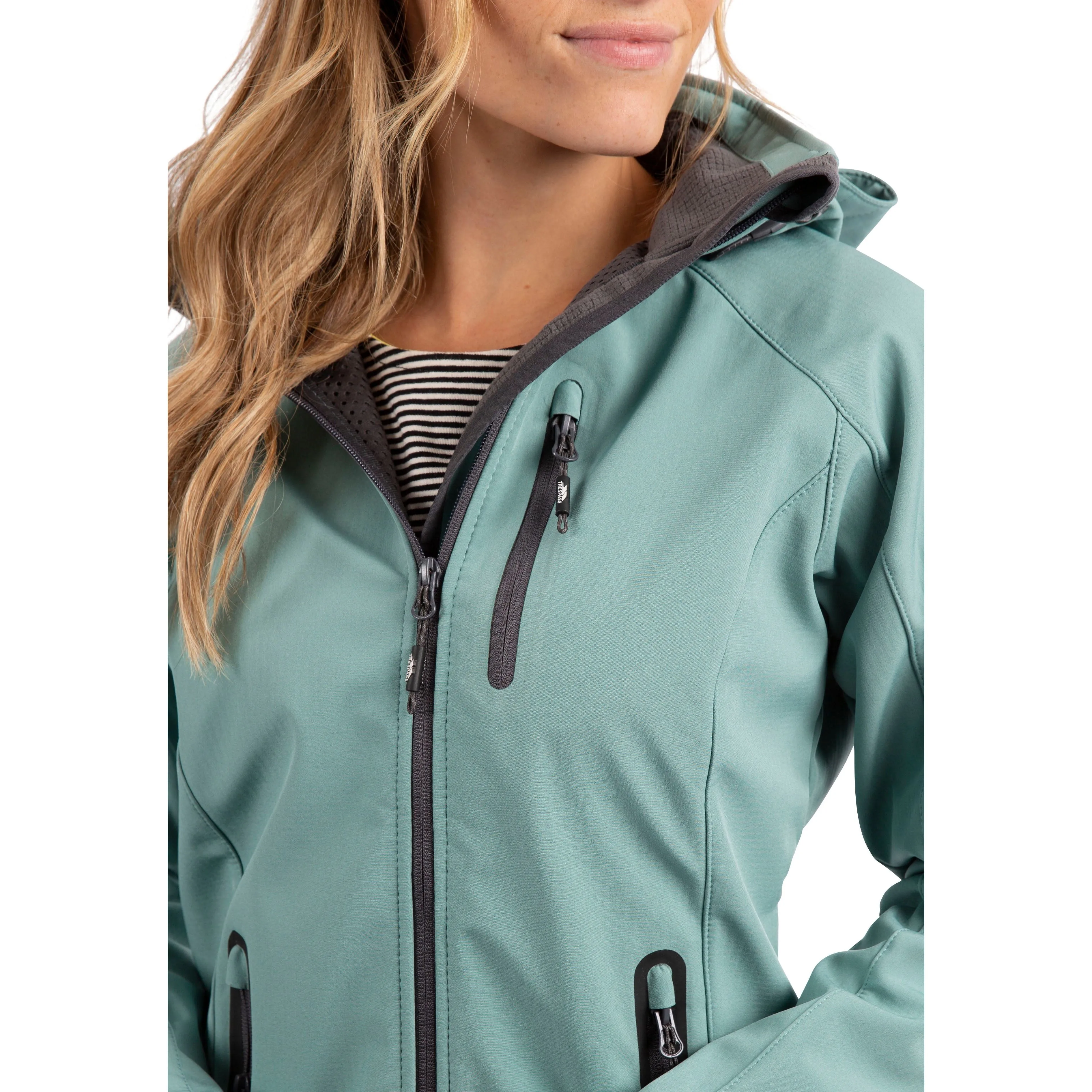 Bela 2 Women's Soft Shell Jacket in Teal Mist