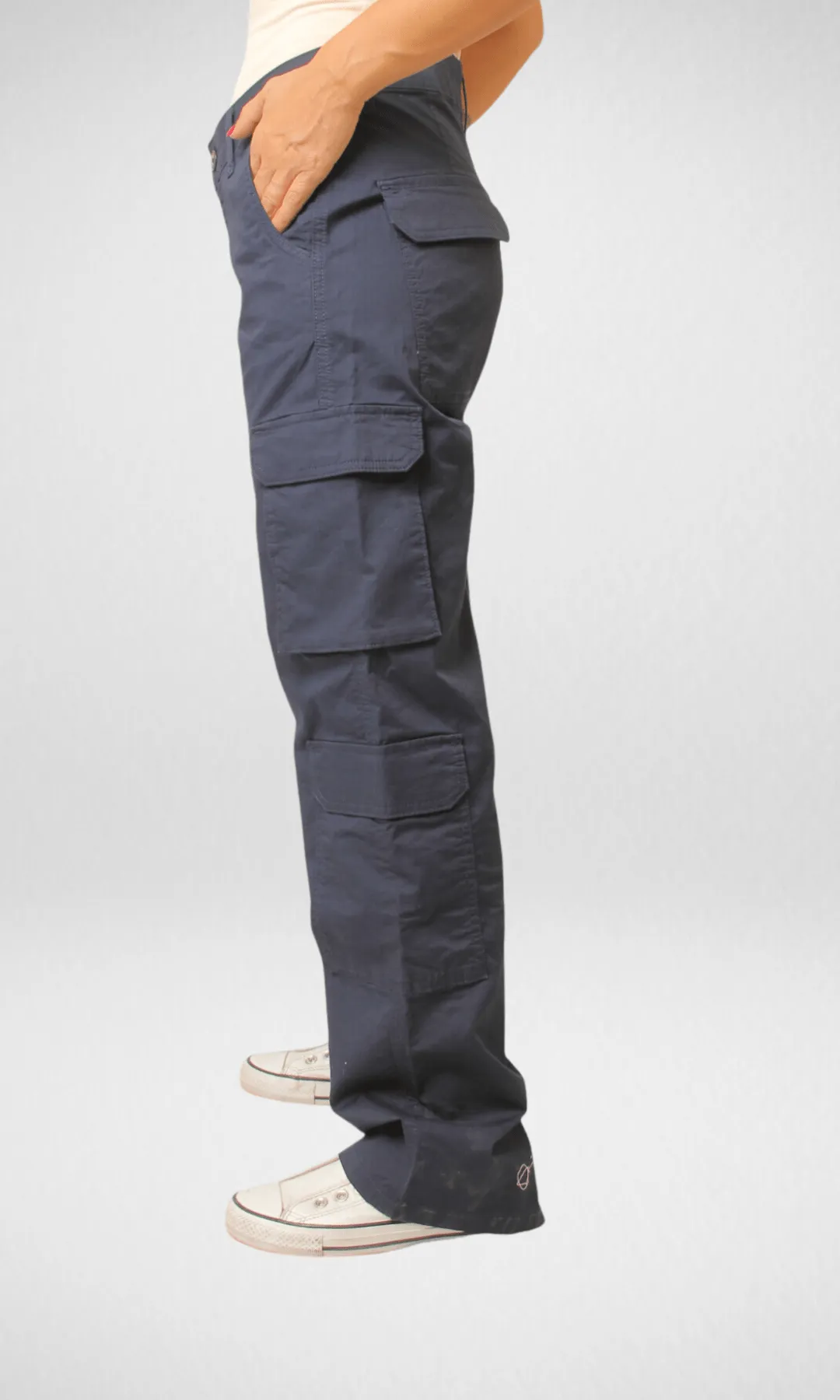 Bershka Cargo Pants 2023 - Dark Blue