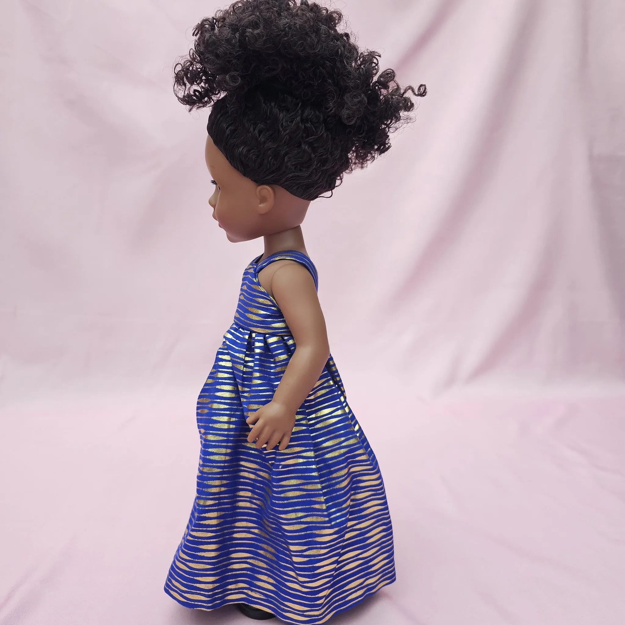 Black Doll - Afro Hair doll - Afro Doll Ankara Doll Dress - 2