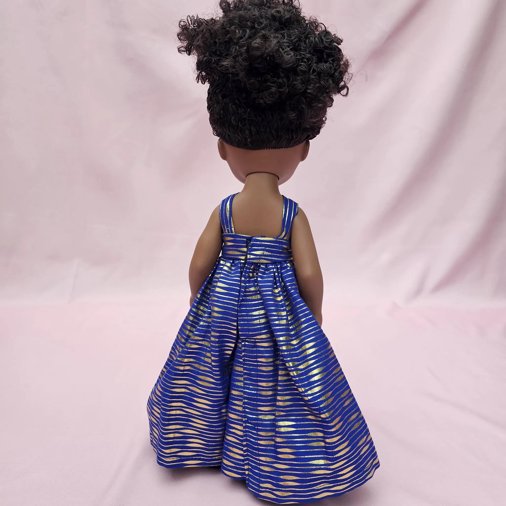 Black Doll - Afro Hair doll - Afro Doll Ankara Doll Dress - 2