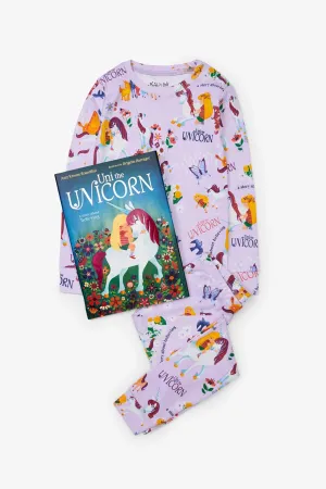 Books To Bed Uni The Unicorn Kids Pajamas and Book Set