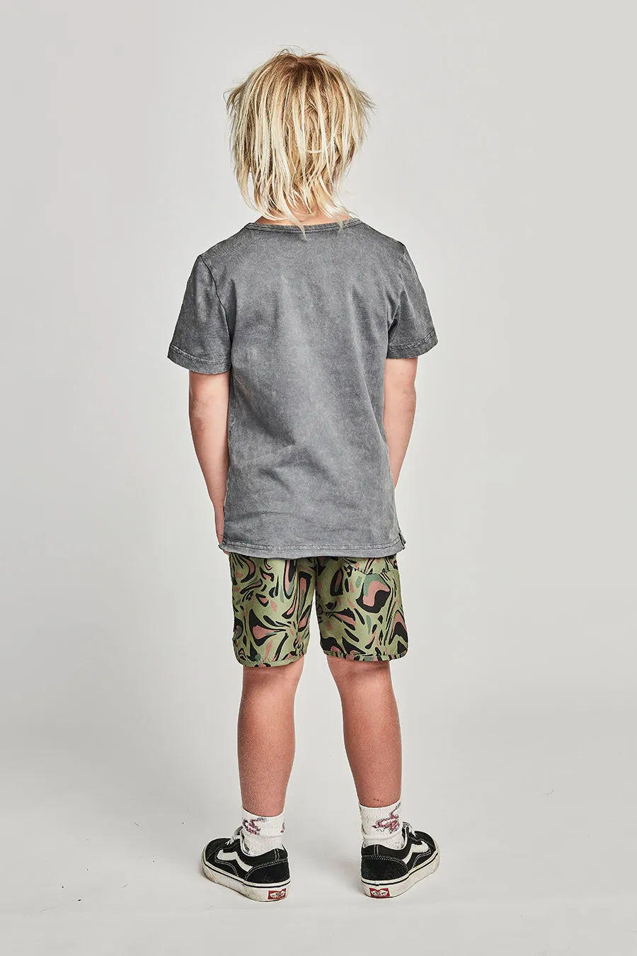 Boys T-Shirt Munster Kids Washed Out Black