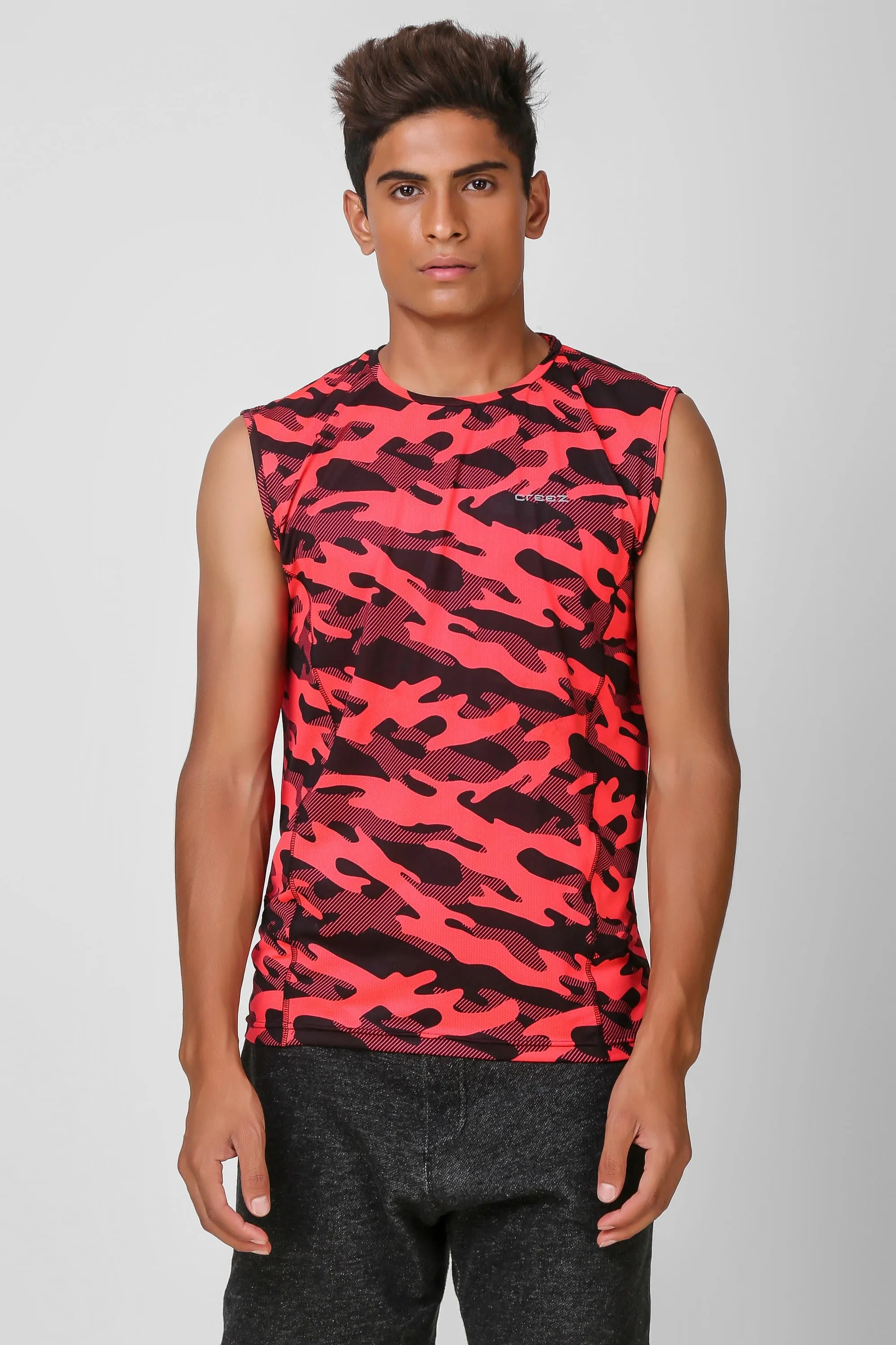 Camo Print Stretchable Sleeveless Tshirt 5