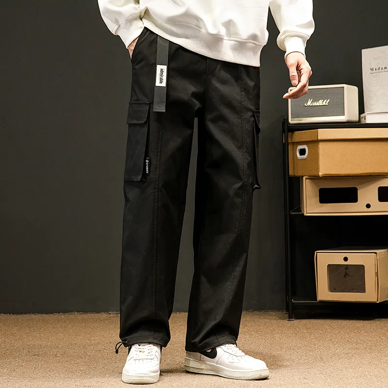 Casual Elasticity Tapered Street Style Thin Loose Fit Cargo Pants