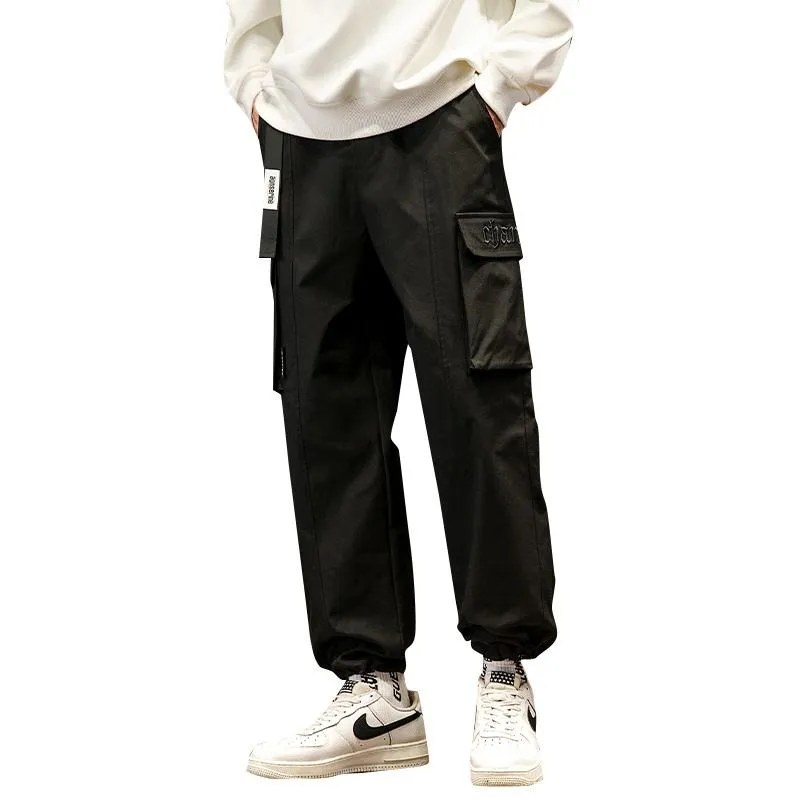 Casual Elasticity Tapered Street Style Thin Loose Fit Cargo Pants