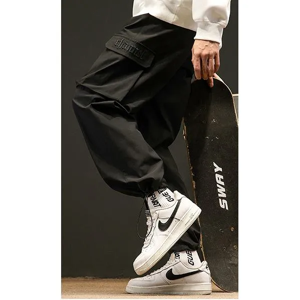 Casual Elasticity Tapered Street Style Thin Loose Fit Cargo Pants