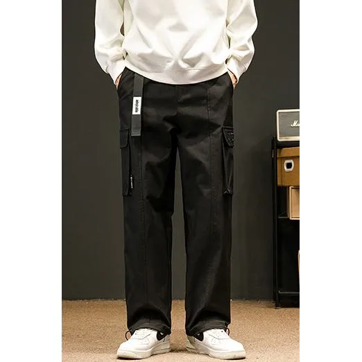 Casual Elasticity Tapered Street Style Thin Loose Fit Cargo Pants