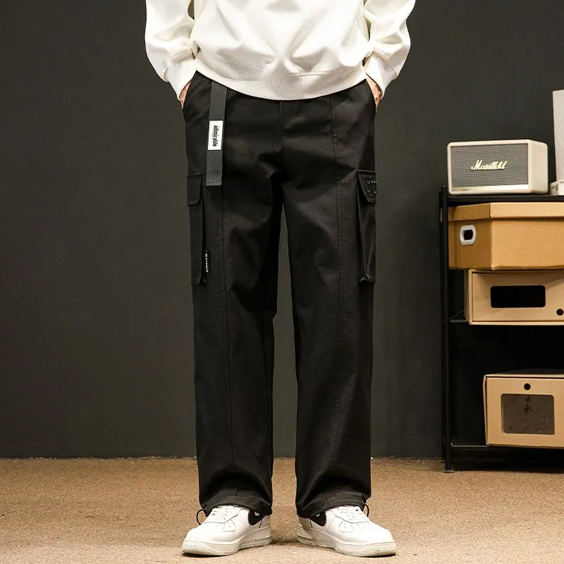 Casual Elasticity Tapered Street Style Thin Loose Fit Cargo Pants