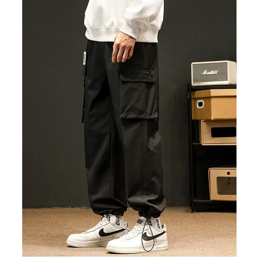 Casual Elasticity Tapered Street Style Thin Loose Fit Cargo Pants