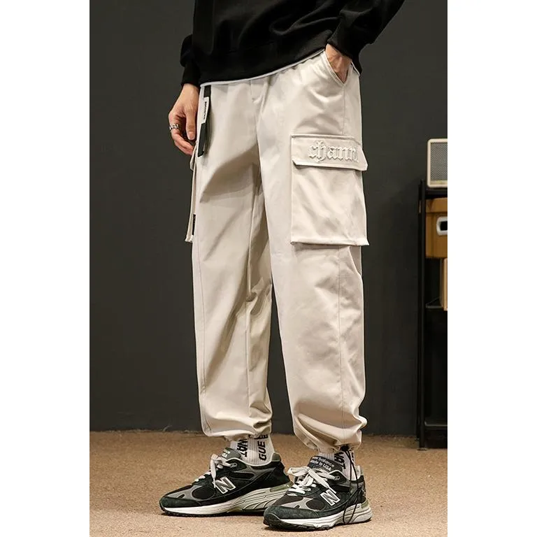 Casual Elasticity Tapered Street Style Thin Loose Fit Cargo Pants