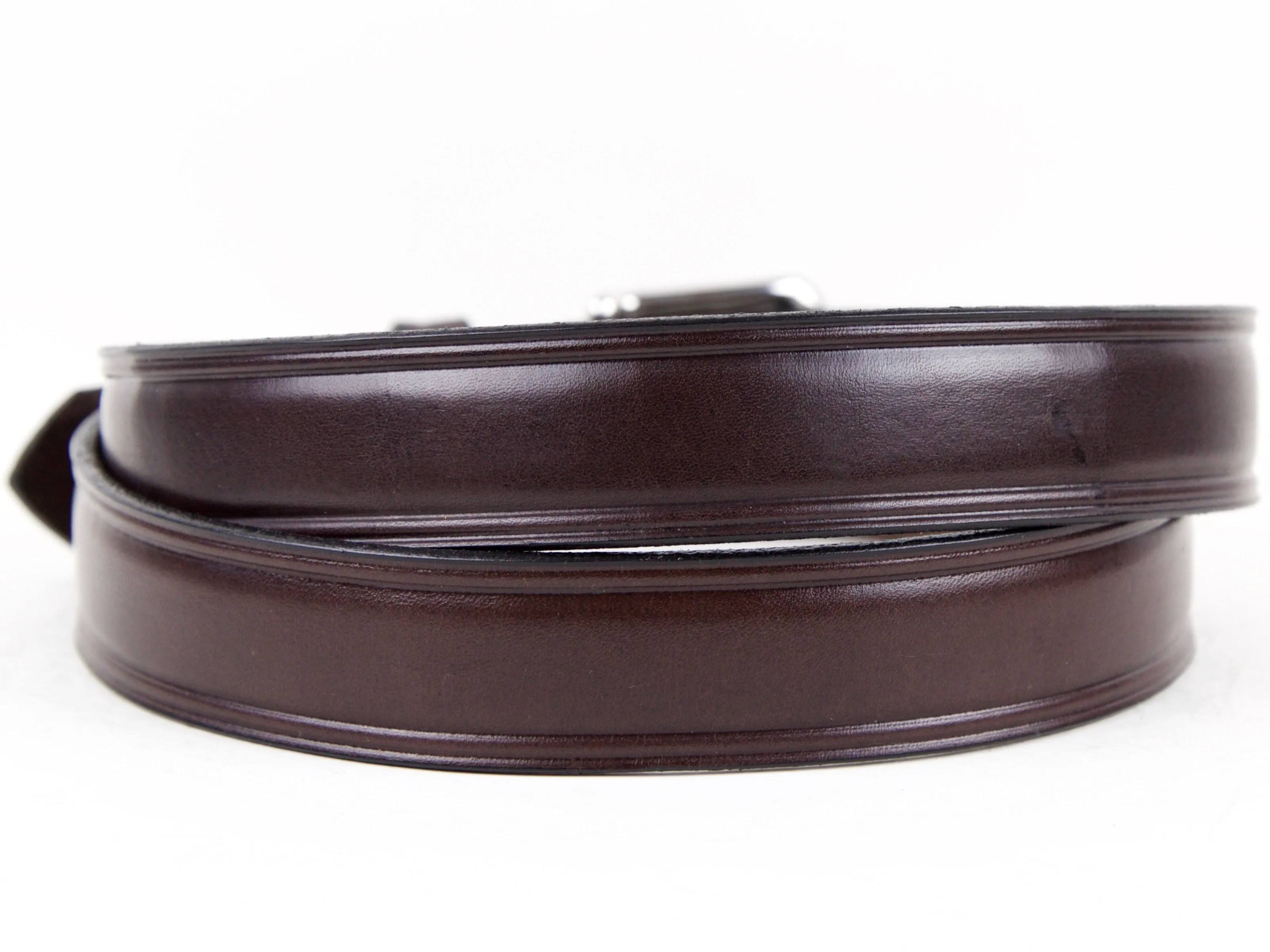 Chocolate Brown Bridle Leather Dress Belt