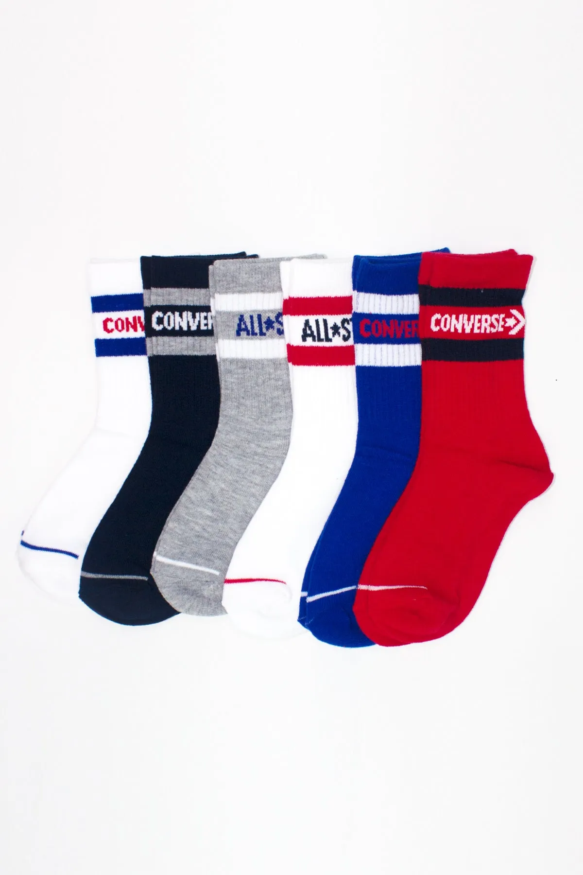 Converse Crew Boys Socks 6-Pack