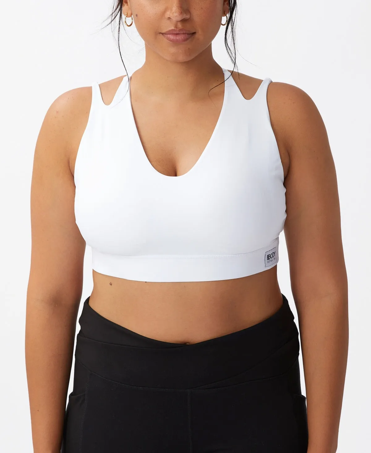 COTTON ON Women's Active Ultimate Workout Crop Top White Size 14W