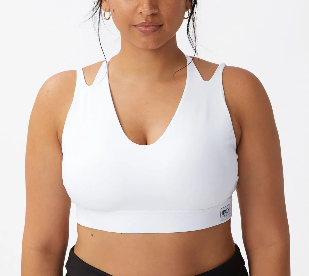 COTTON ON Women's Active Ultimate Workout Crop Top White Size 14W