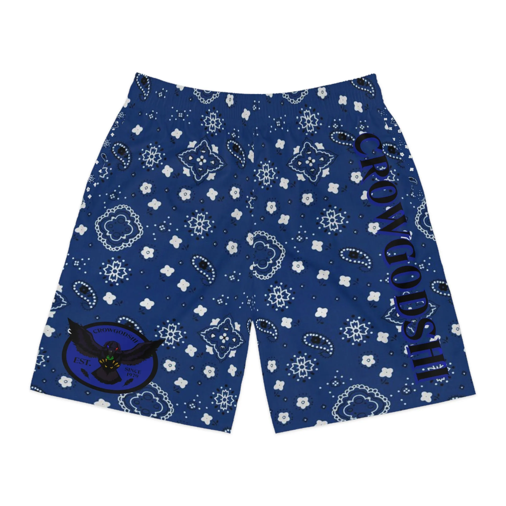 Crowgodshi Men's Blue Colors Hawaiian Shorts