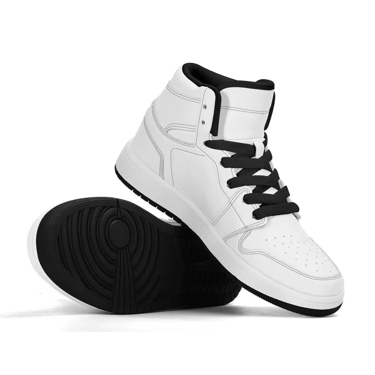 Customize Your Own Kids High-Top PU Leather Sneakers