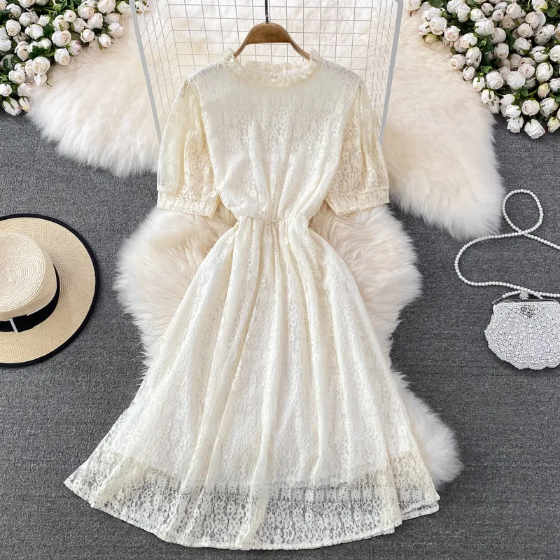 Cute lace short dress A line fashion dress      S534