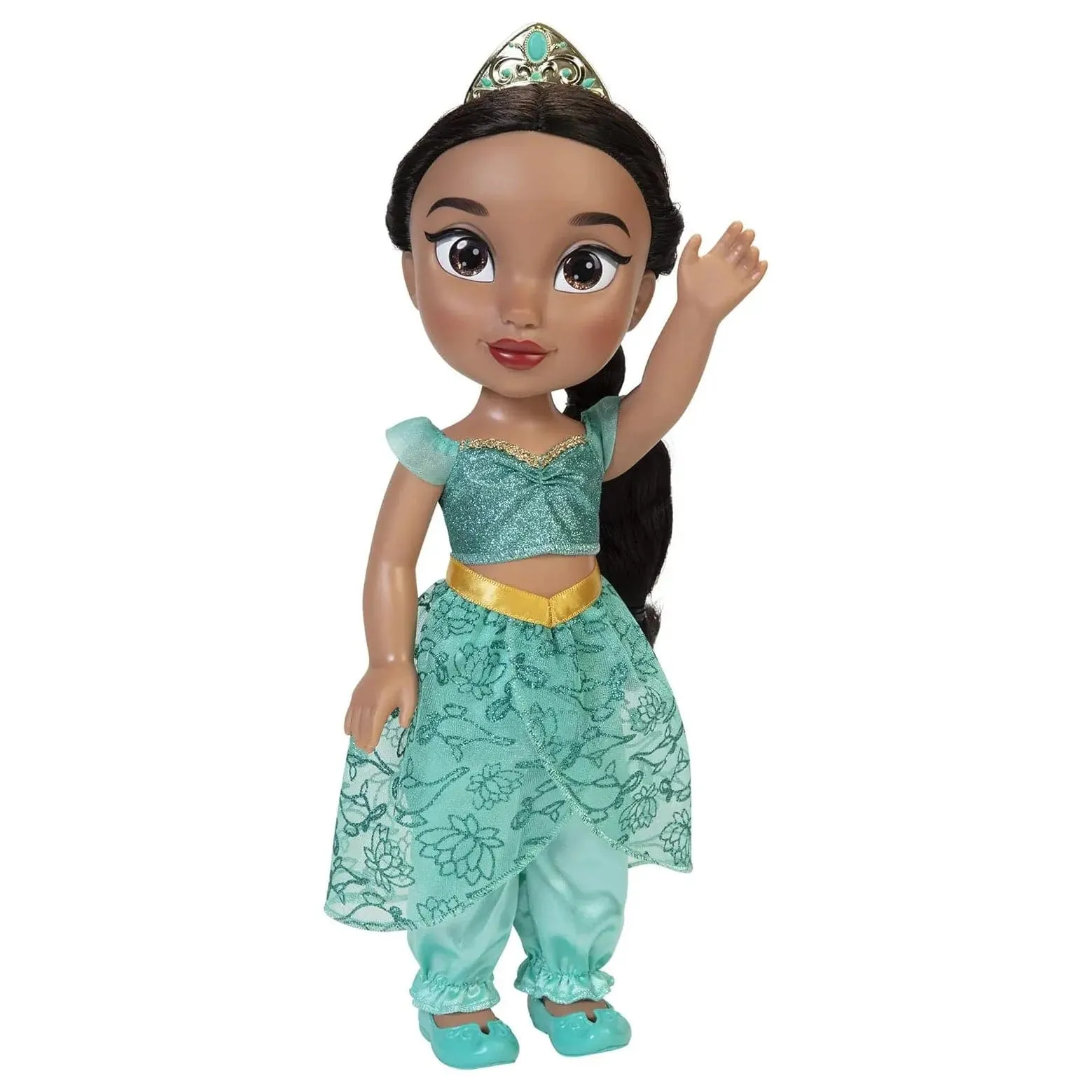 Disney Princess My Friend Jasmine Doll Tiara Glitter Outfit 36cm