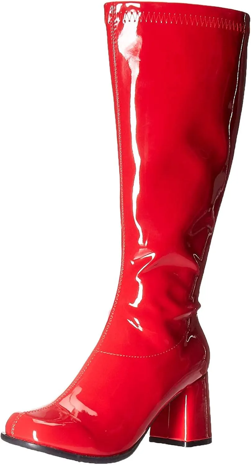 Ellie Shoes Wide Width Red Gogo Boot With 3-Inch Heel For Ladies