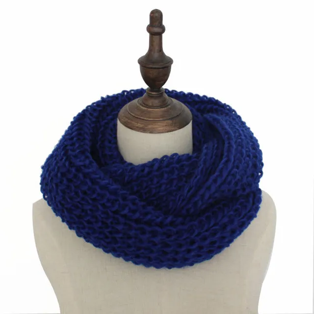 Fashion Collar Knitted Winter Scarf #FS-1