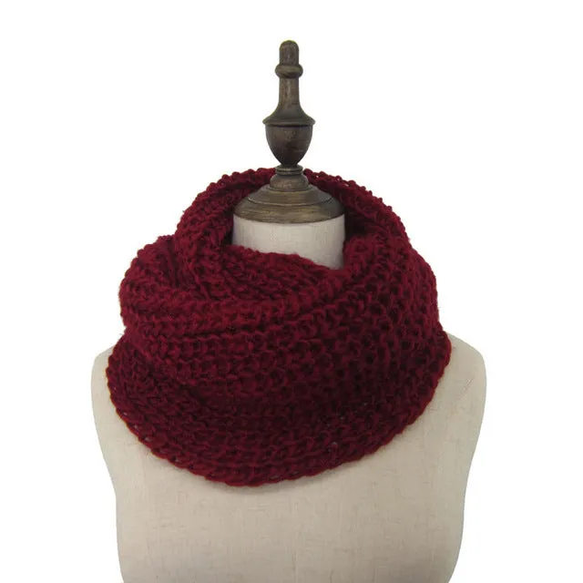 Fashion Collar Knitted Winter Scarf #FS-1