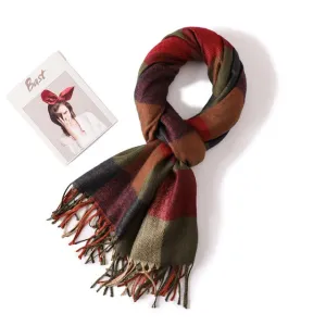 Fashion Plaid Winter Scarf Printed Bandana Shawl #1888