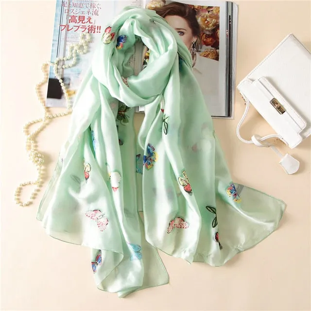 Fashion Silk Scarf Printed Bandana Shawl #FS-75