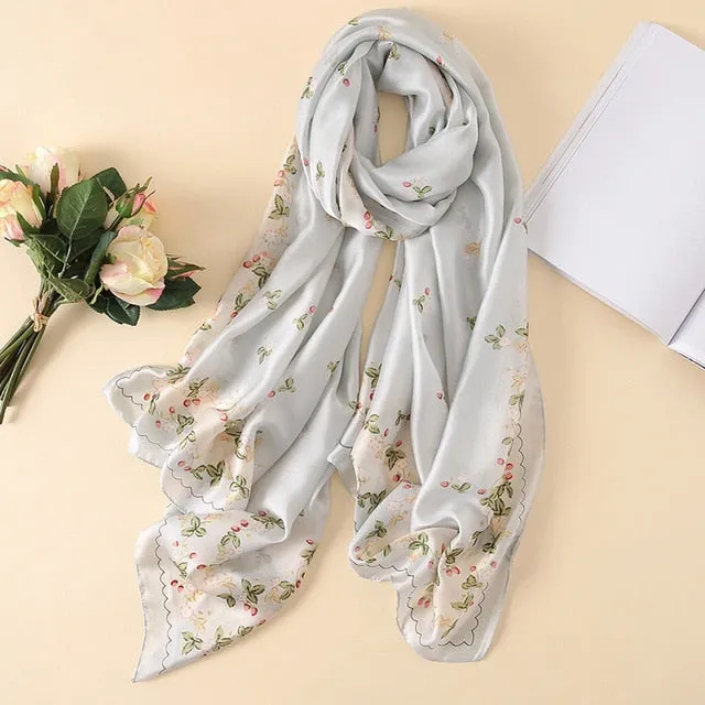 Fashion Silk Scarf Printed Bandana Shawl #FS-75