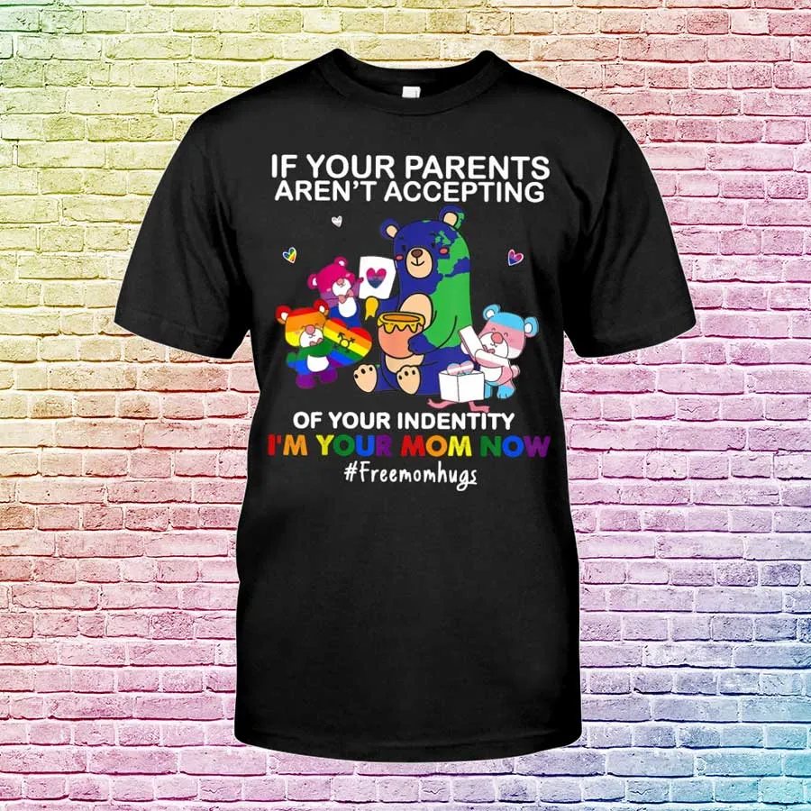 Free Mom Hugs T Shirt, Proud Mom Lgbtq Shirt, Gay Pride Shirts, Men Gay Pride Shirts