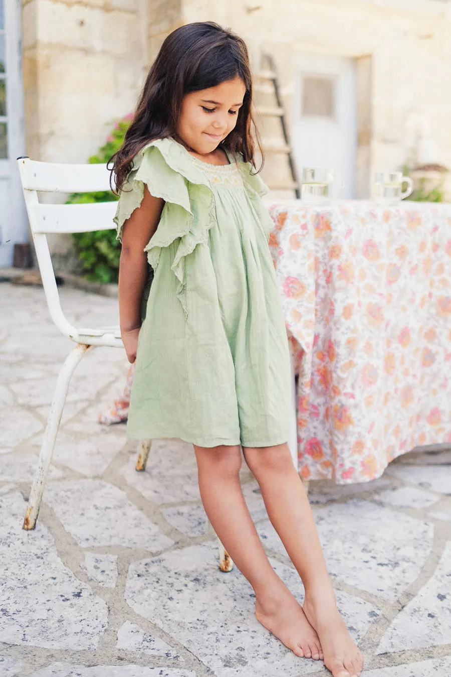 Girls Dress Louise Misha Martine - Olive