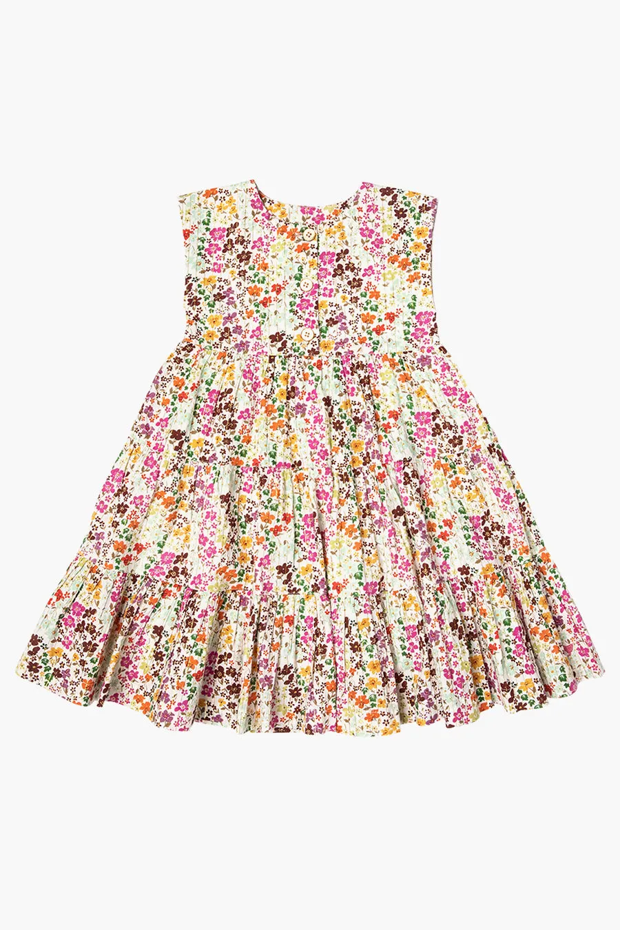 Girls Dress Pink Chicken Rue Floral